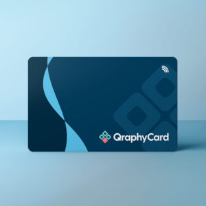 NFC Visitekaart<br>Blauwe Swirl
