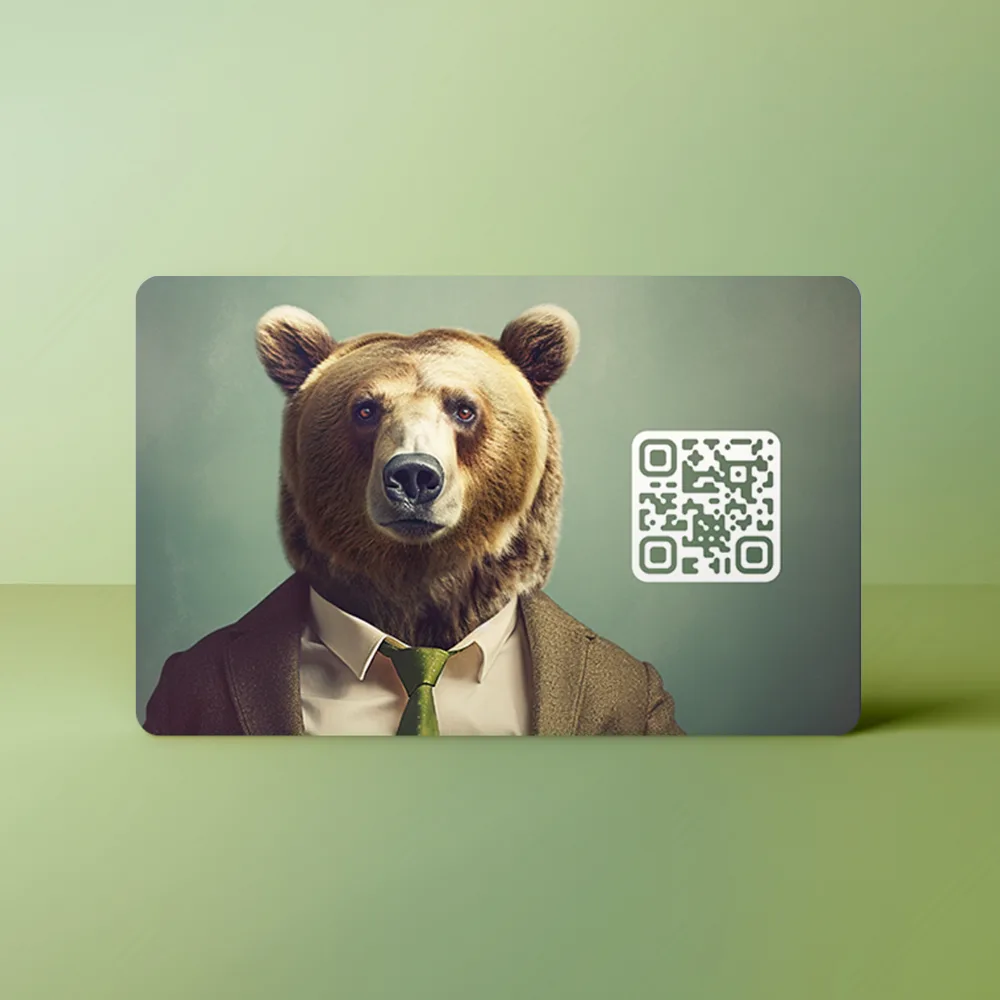 Tap, Deel en Verbind met Qraphy 18 Animals Beer achter jpg