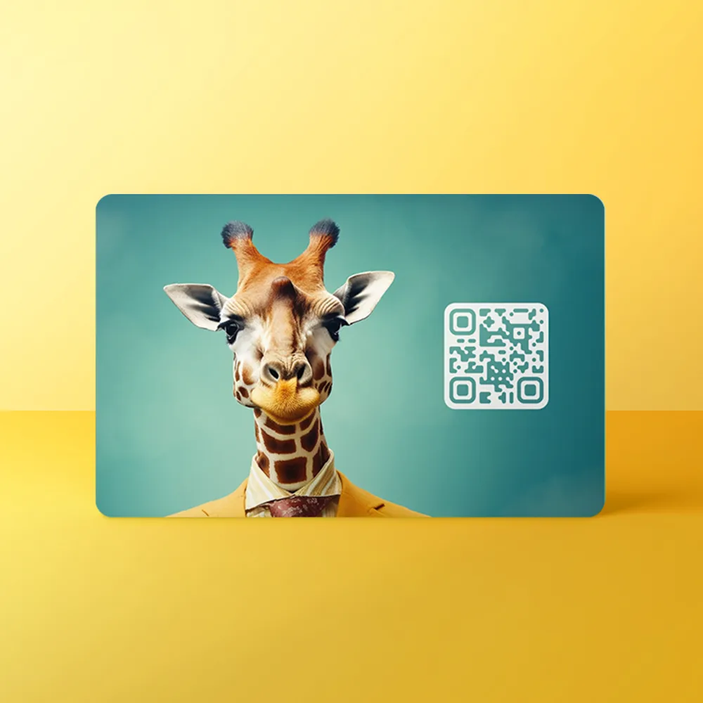 Tap, Deel en Verbind met Qraphy 12 Animals Giraffe achter jpg