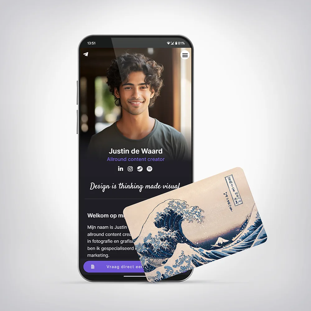 NFC Visitekaart<br>The Great Wave - Afbeelding 3
