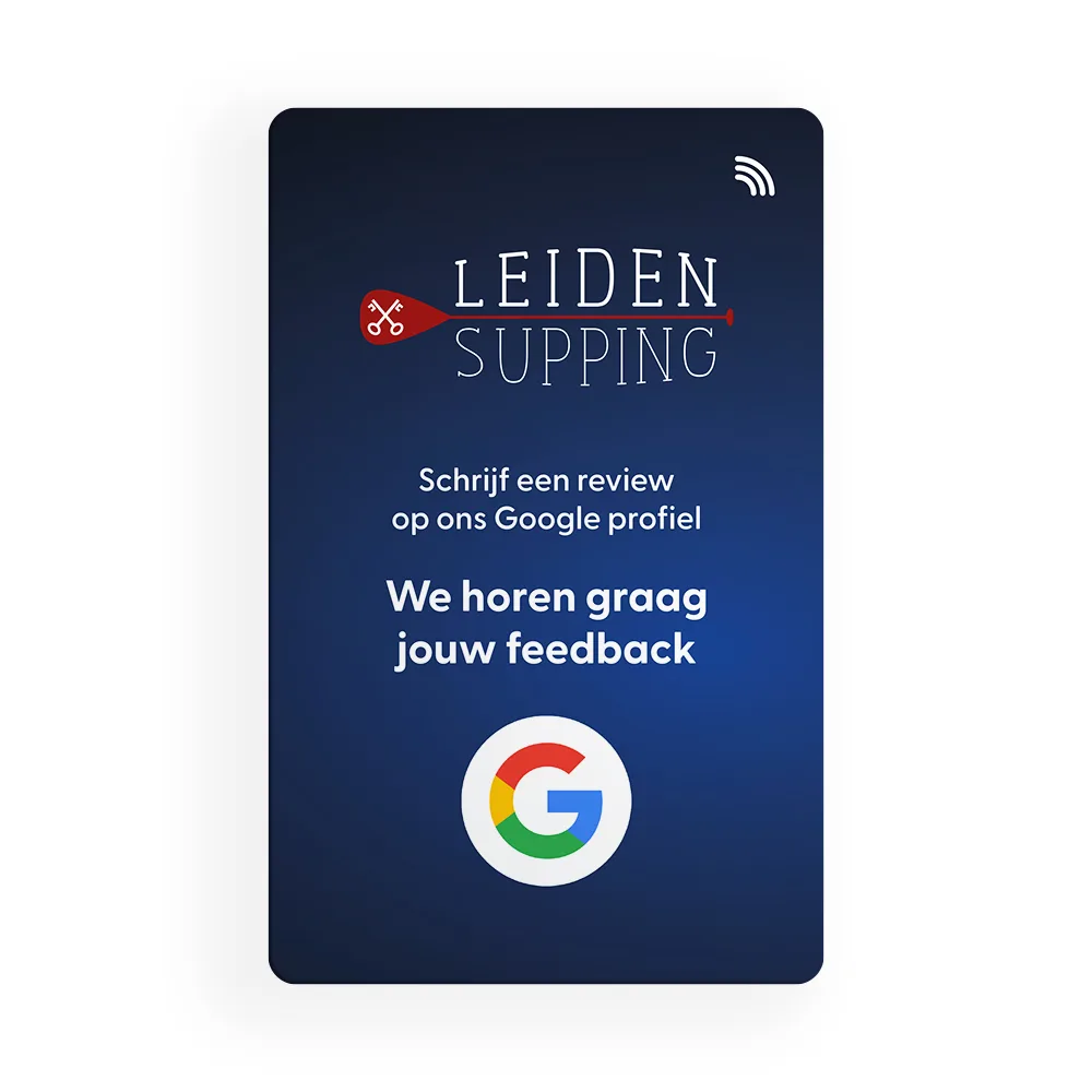 Google Feedback kaart met eigen logo