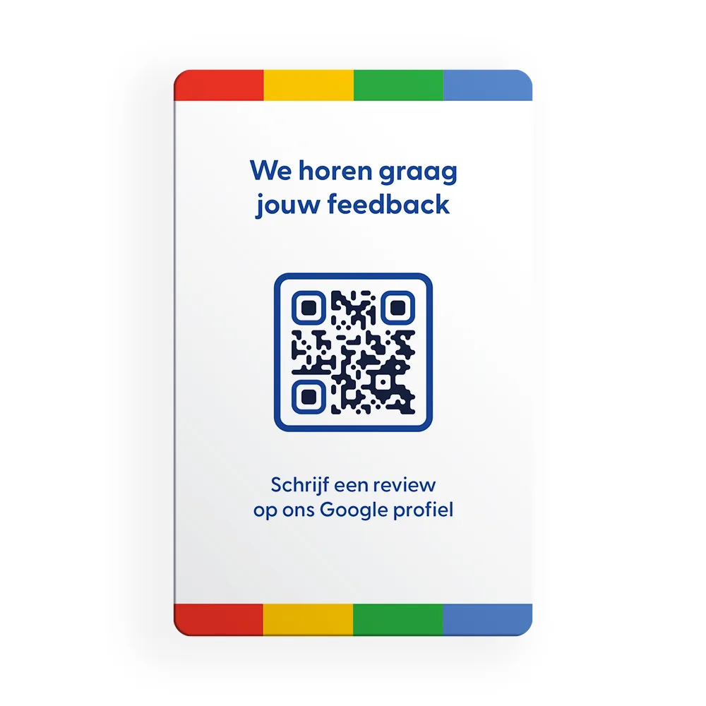 Google Reviewkaart met QR-Code
