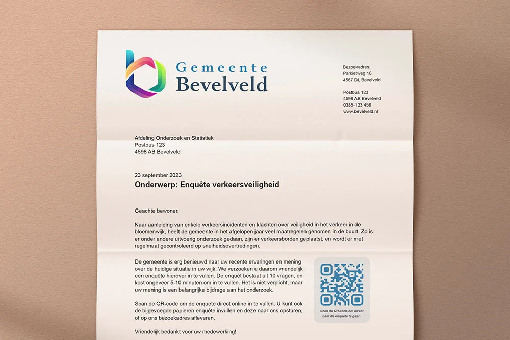 Enquêteformulier met QR-Code