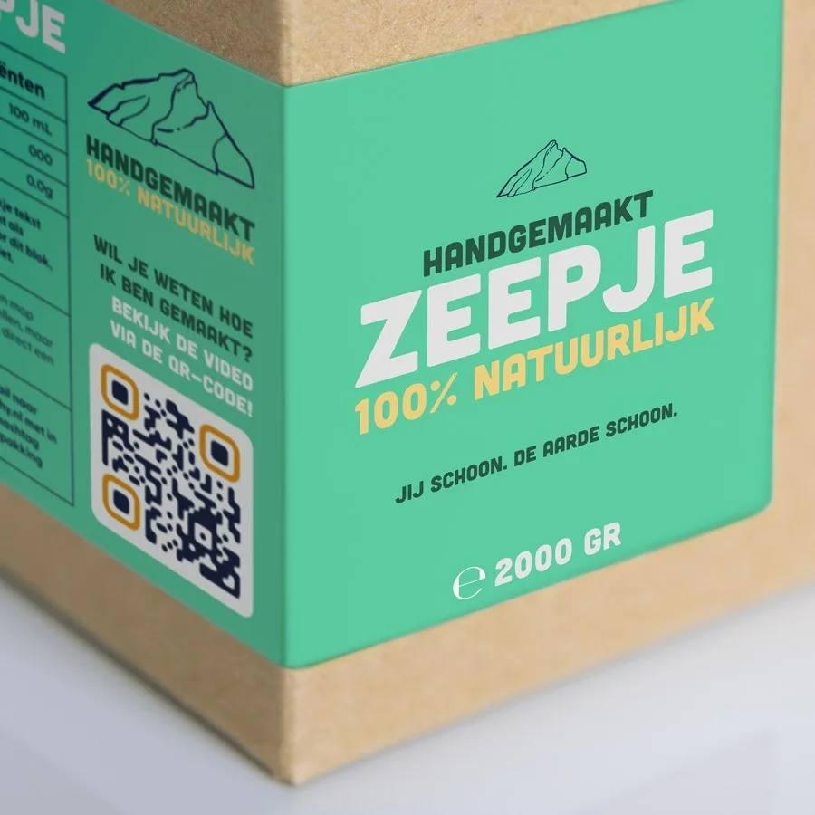 Product verpakking met een QR-Code voor meer productinformatie